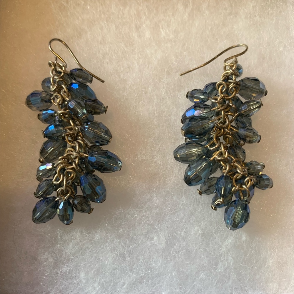 Light Blue Beaded Earrings